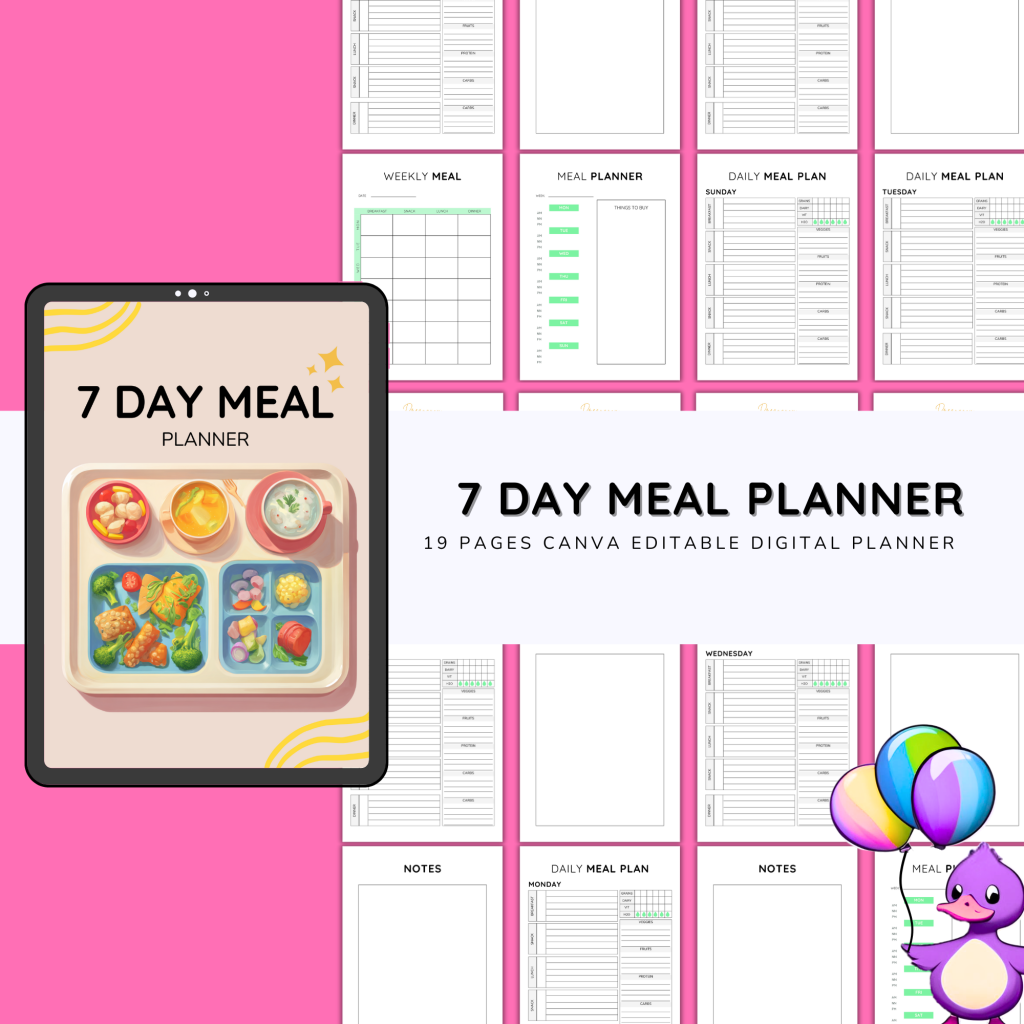 7 Day Meal Planner