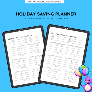 Holiday Saving Planner Colored
