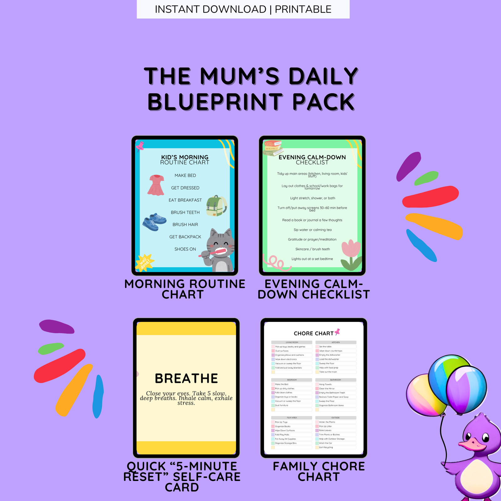 The Mum’s Daily Blueprint Pack