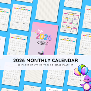 2026 Monthly Calendar