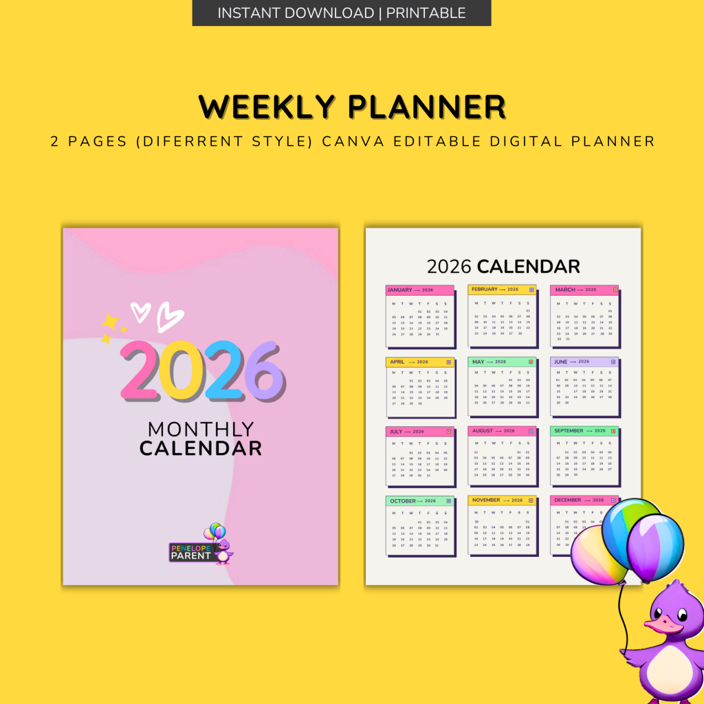 Weekly Planner Colored