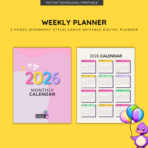 Weekly Planner Colored
